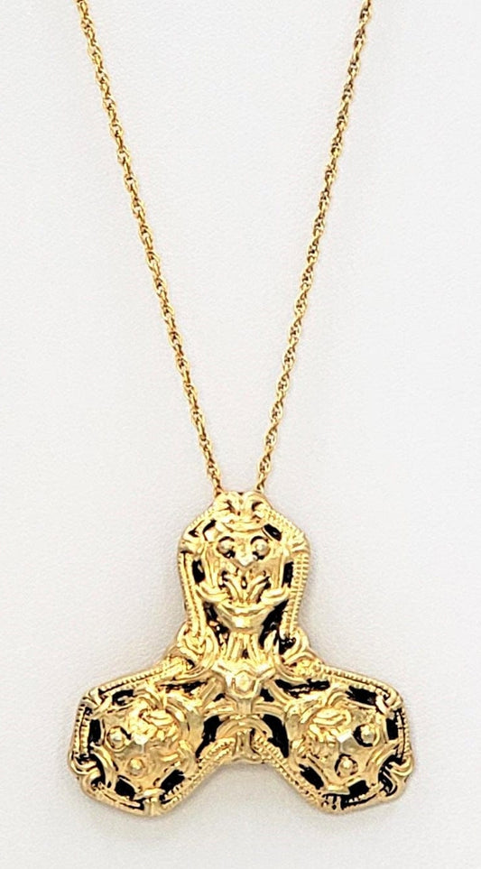 David Andersen Jewelry Norwegian Designer David Andersen Sterling SAGA Series Viking Necklace 1960s