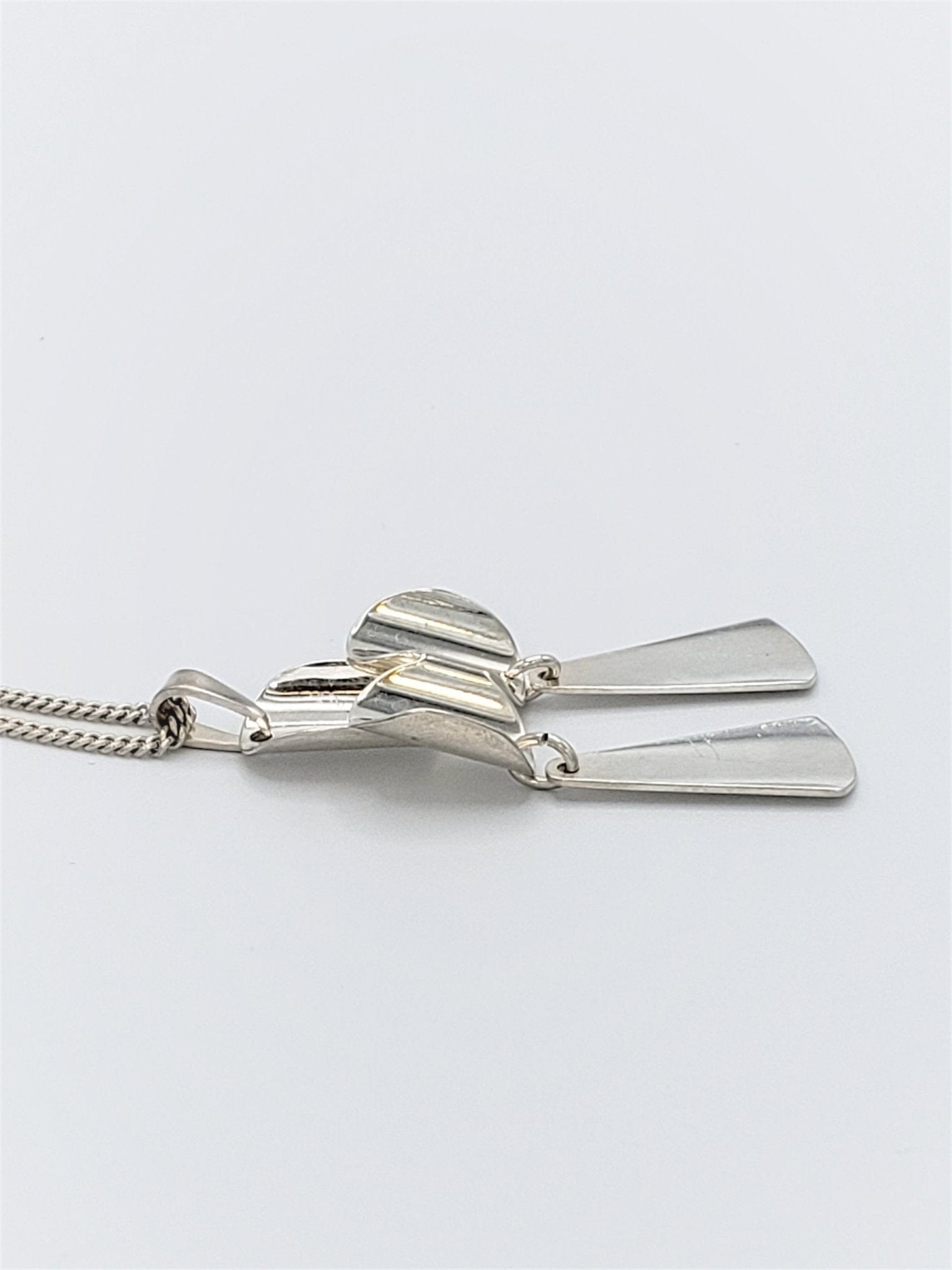 Vintage David Andersen 925 Sterling Modernist Viking Pendant Necklace - Trendy MCM Home