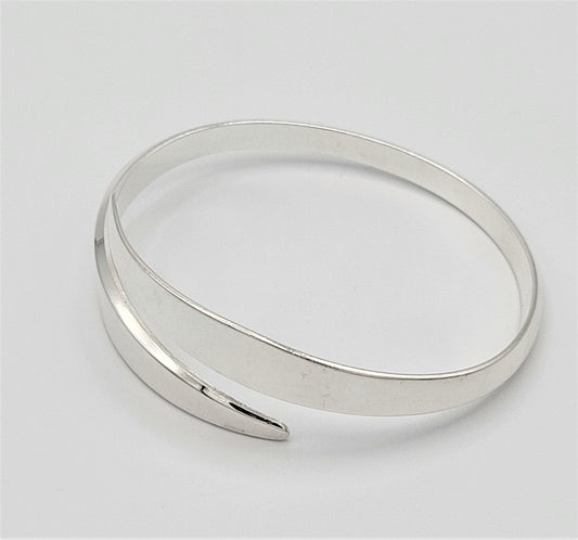 Vintage David Andersen Norway 925SS Modernist Bypass Bangle Bracelet 1960s - Trendy MCM Home