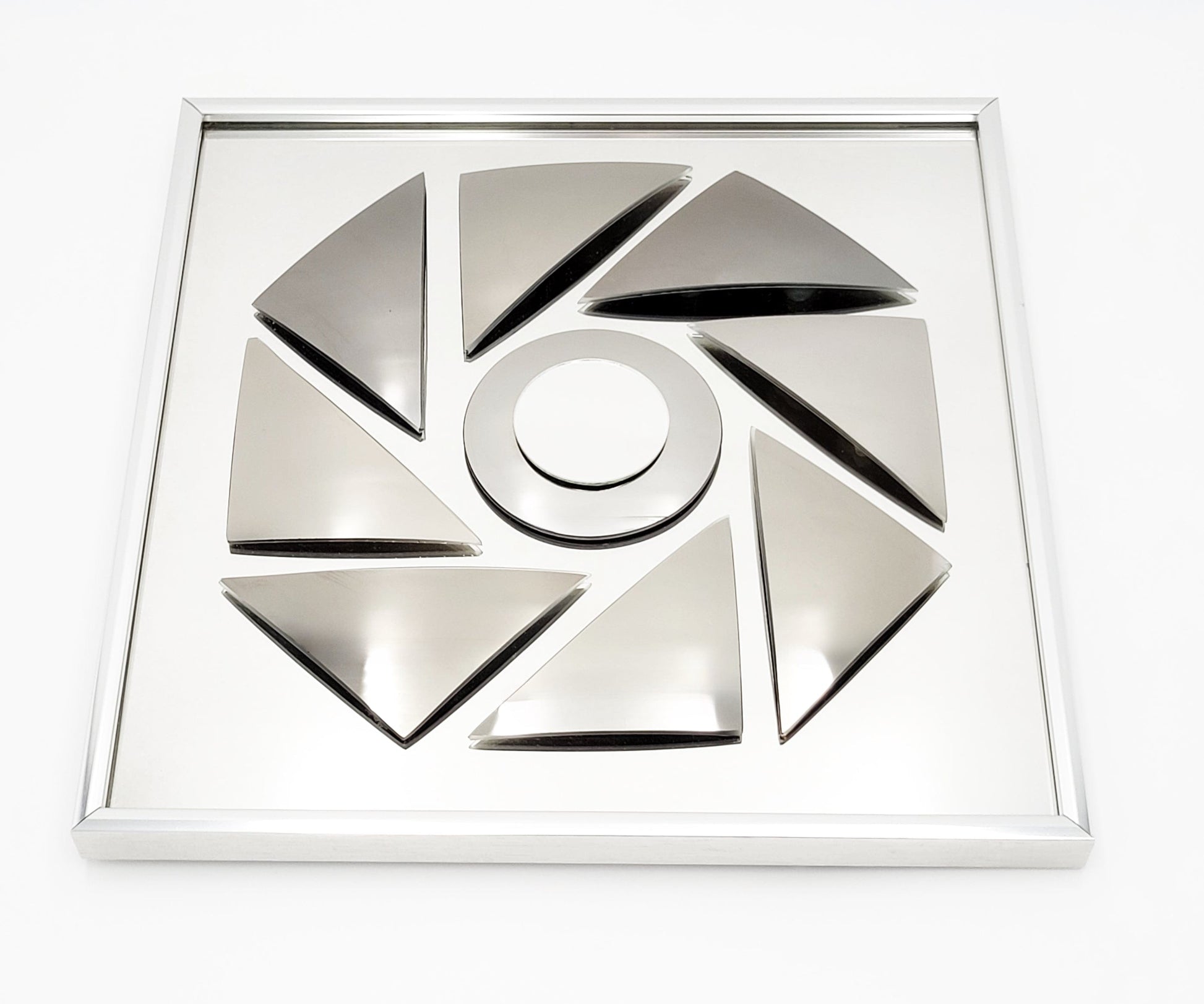 Hal Bienenfeld Industries Mirror Superb Hal Bienenfeld NYC Abstract Modernist Op Art Wall Mirror Circa 1970s