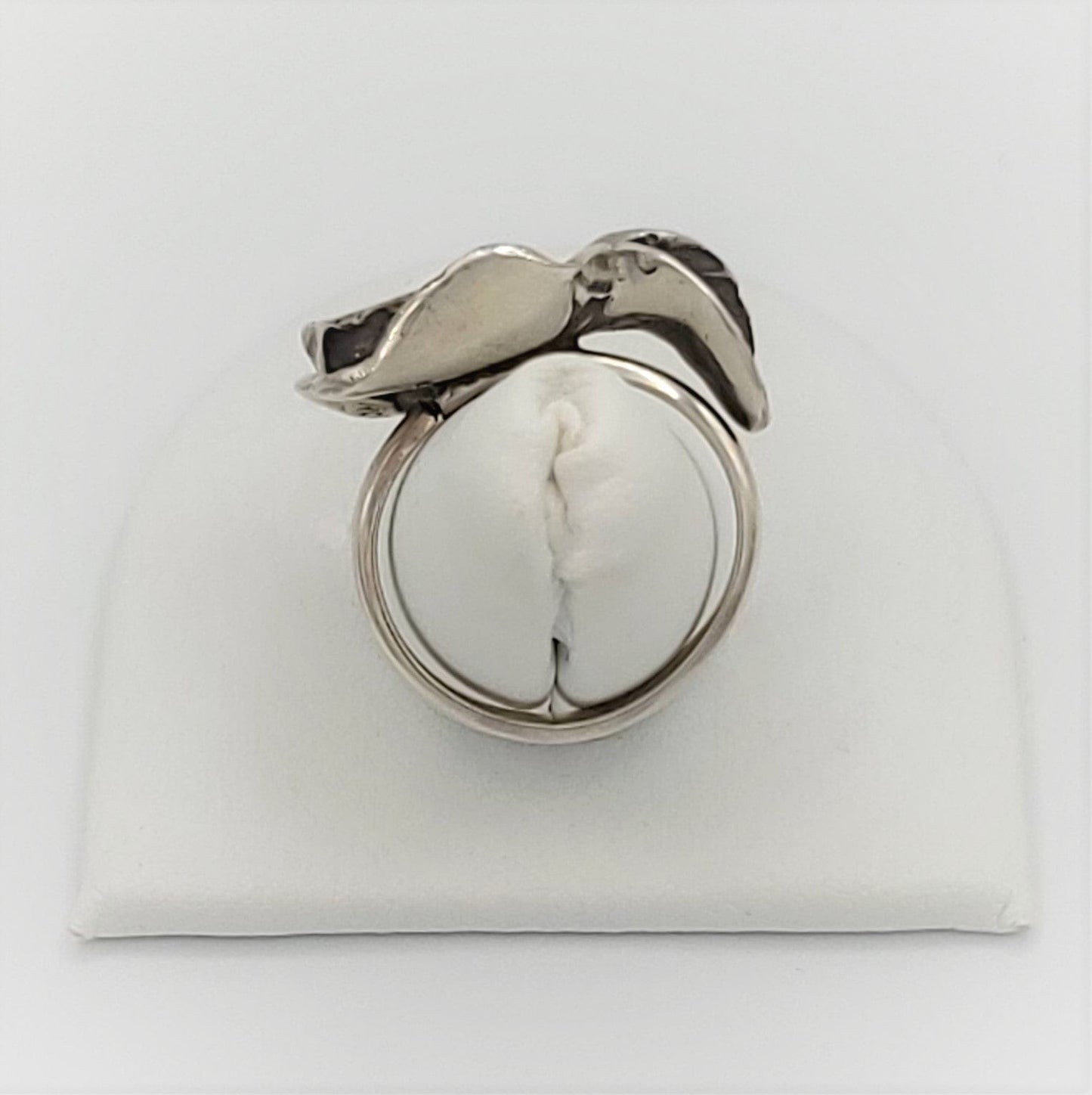 HOB Jewelry Designer HOB Mexico New York Abstract Mod Flower Sterling Cocktail Ring 1980s