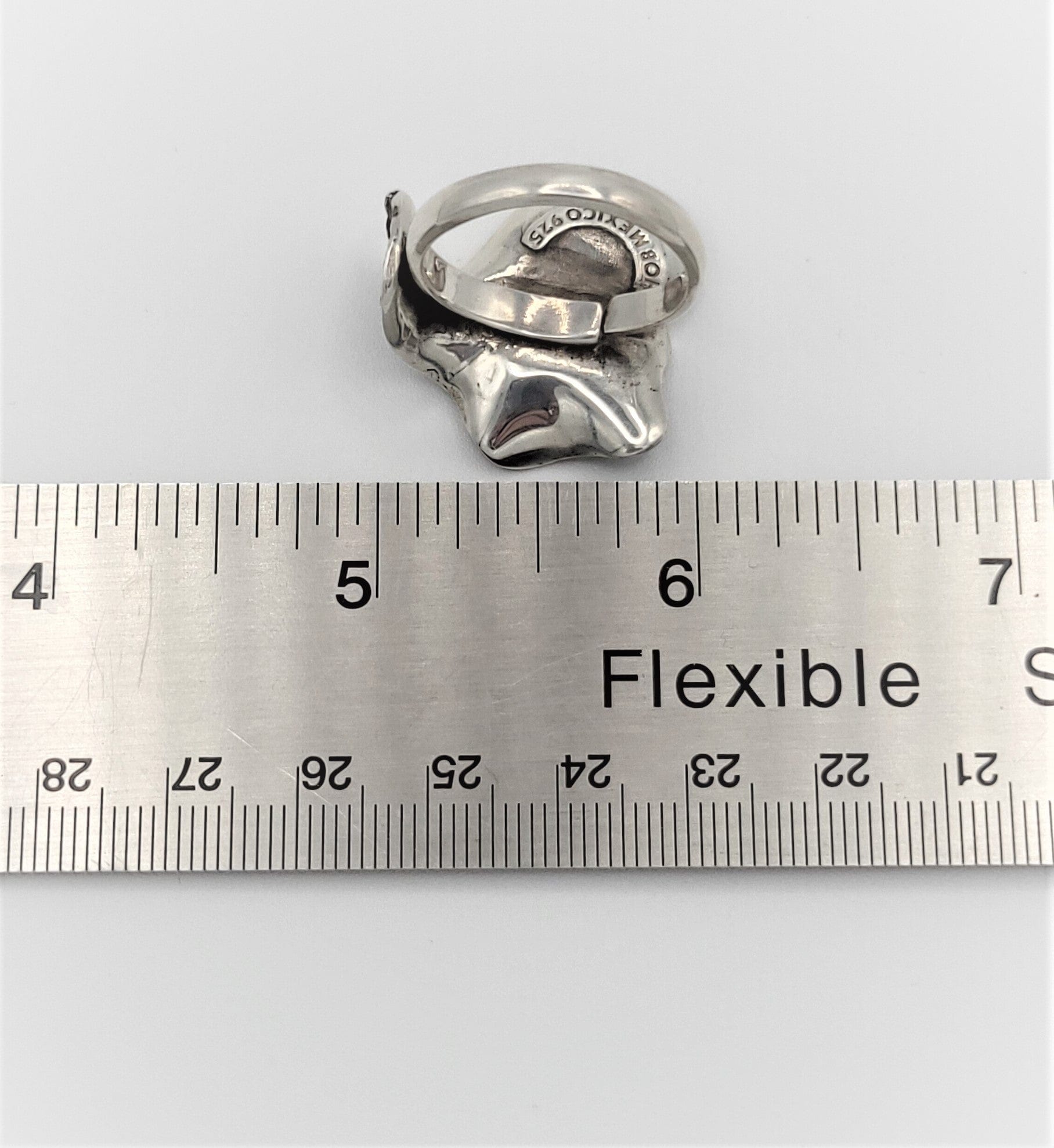 HOB Jewelry Designer HOB Mexico New York Abstract Mod Flower Sterling Cocktail Ring 1980s