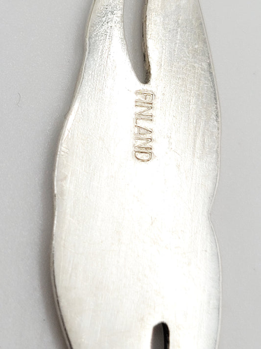 Hopeakeskus Oy - Kultakeskus Oy Jewelry Hopeakeskus Oy Finland Lily of the Valley Silver Pendant Sterling Necklace 62-75