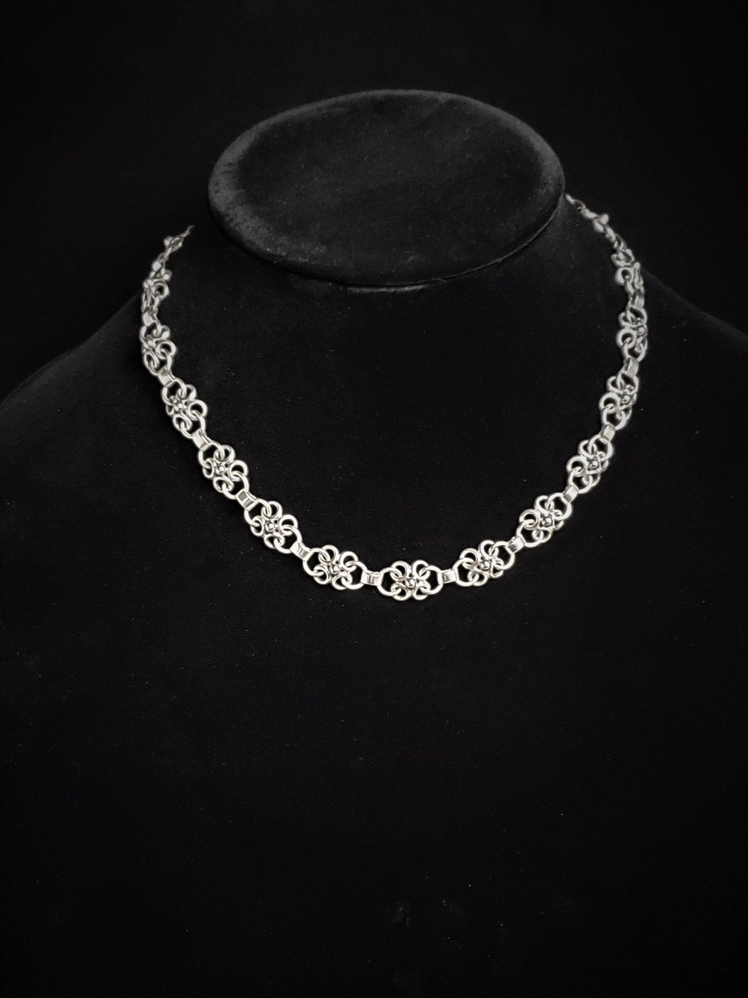 John Lauritzen Jewelry Vintage John Lauritzen Denmark 925SS MODERNIST Abstract Flower Necklace
