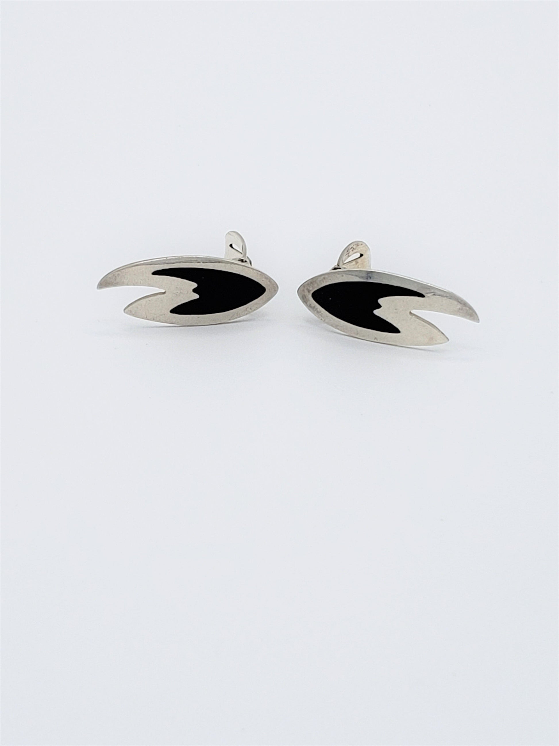Kai Ehrling Feiling Jewelry Kai Ehrling Feiling Denmark Signed/Numbered 925 Enamel Abstract Earrings 50s-60s