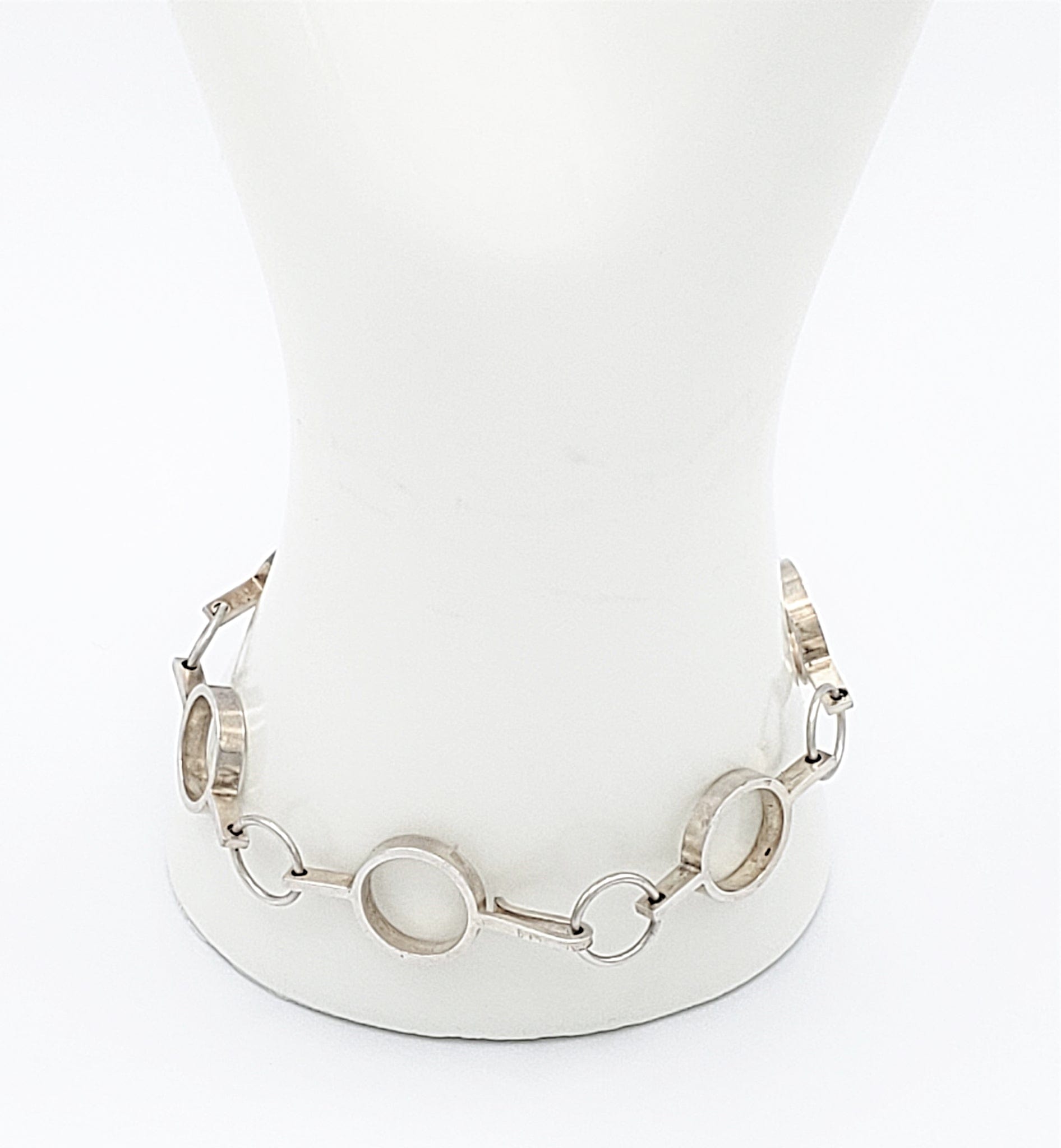 Kalevala Koru Jewelry Rare Paula Häiväoja Kalevala Koru Oy Sterling Modernist Geometric Bracelet 1971