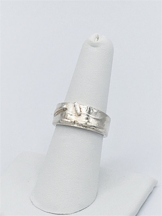 Lapponia Jewelry Vntg Bjorn Weckstrom Lapponia Finland 925S Modernist Abstract Unisex Ring
