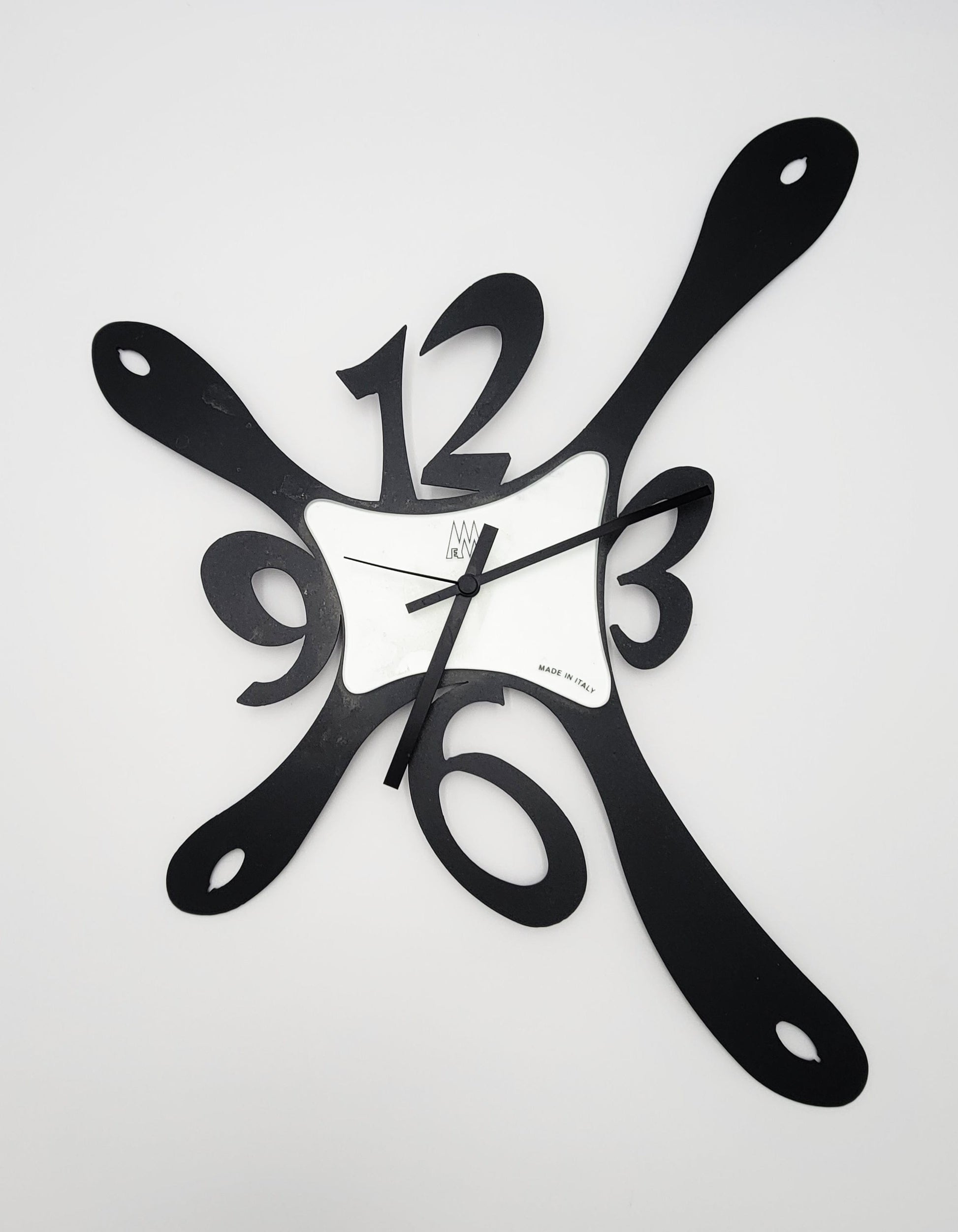 Mazzola Italy Clock Retired/Vintage Abstract Impressionist Large Wall Clock by Mazzola Luce Italy