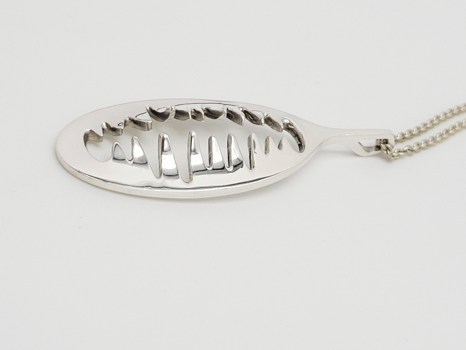 Niels Erik From Jewelry Danish Niels Erik From Abstract Modernist Sterling Pendant Necklace 1960s