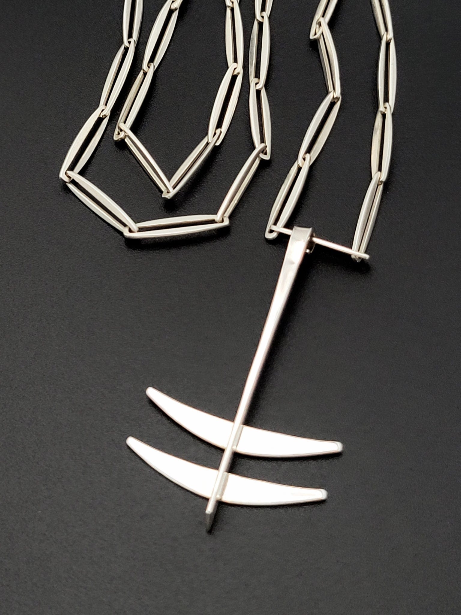 Norway Plus Designs Jewelry Norway Erling Christiansen Hand Wrought Sterling Viking Anchor Pendant Chain 60s