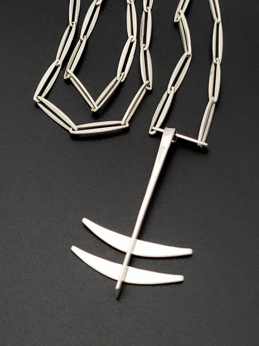 Norway Plus Designs Jewelry Norway Erling Christiansen Hand Wrought Sterling Viking Anchor Pendant Chain 60s