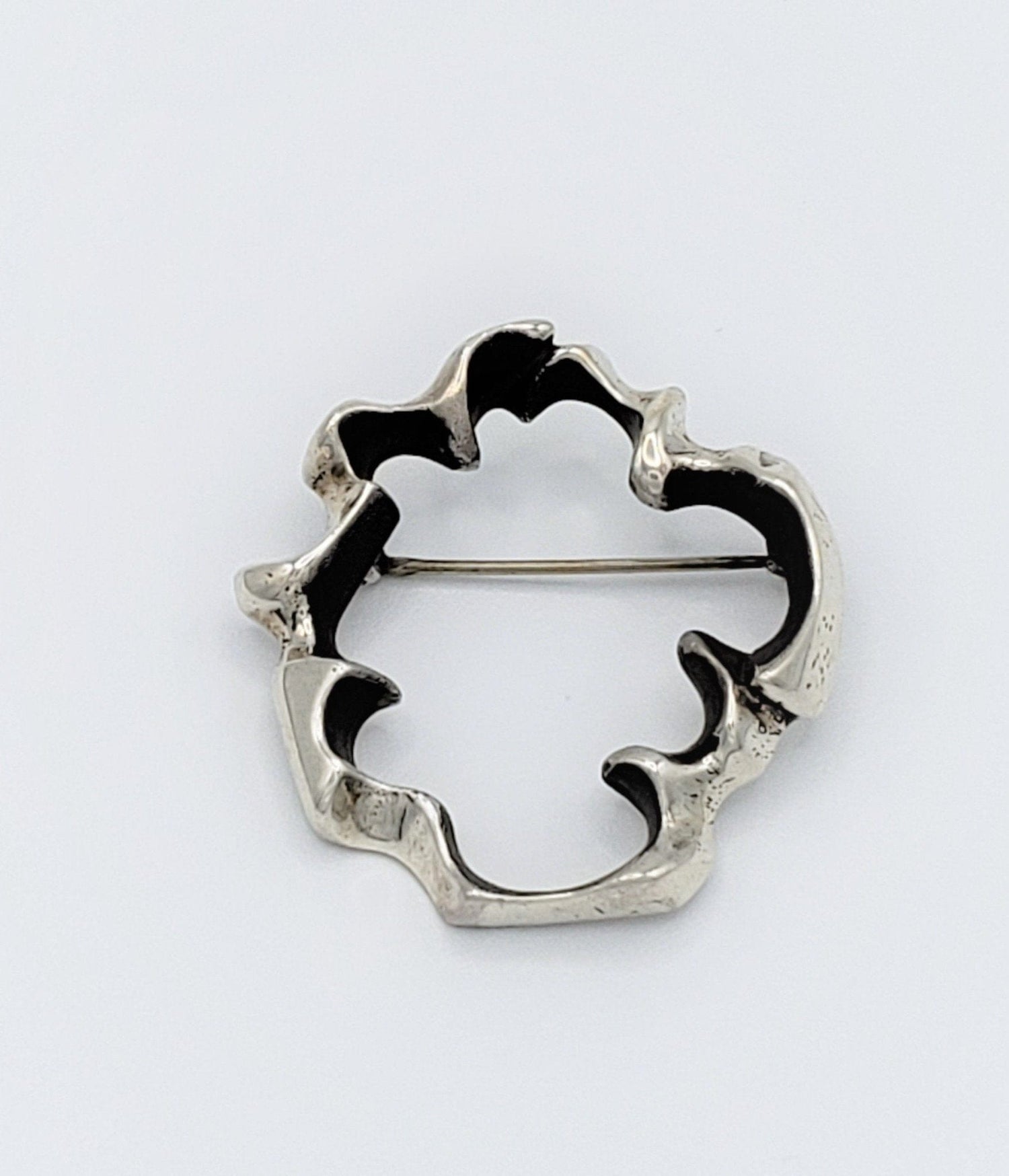 Pearce Jewelry Designers Fred Kate Pearce Sterling Abstract Modernist Brutalist Brooch 1965