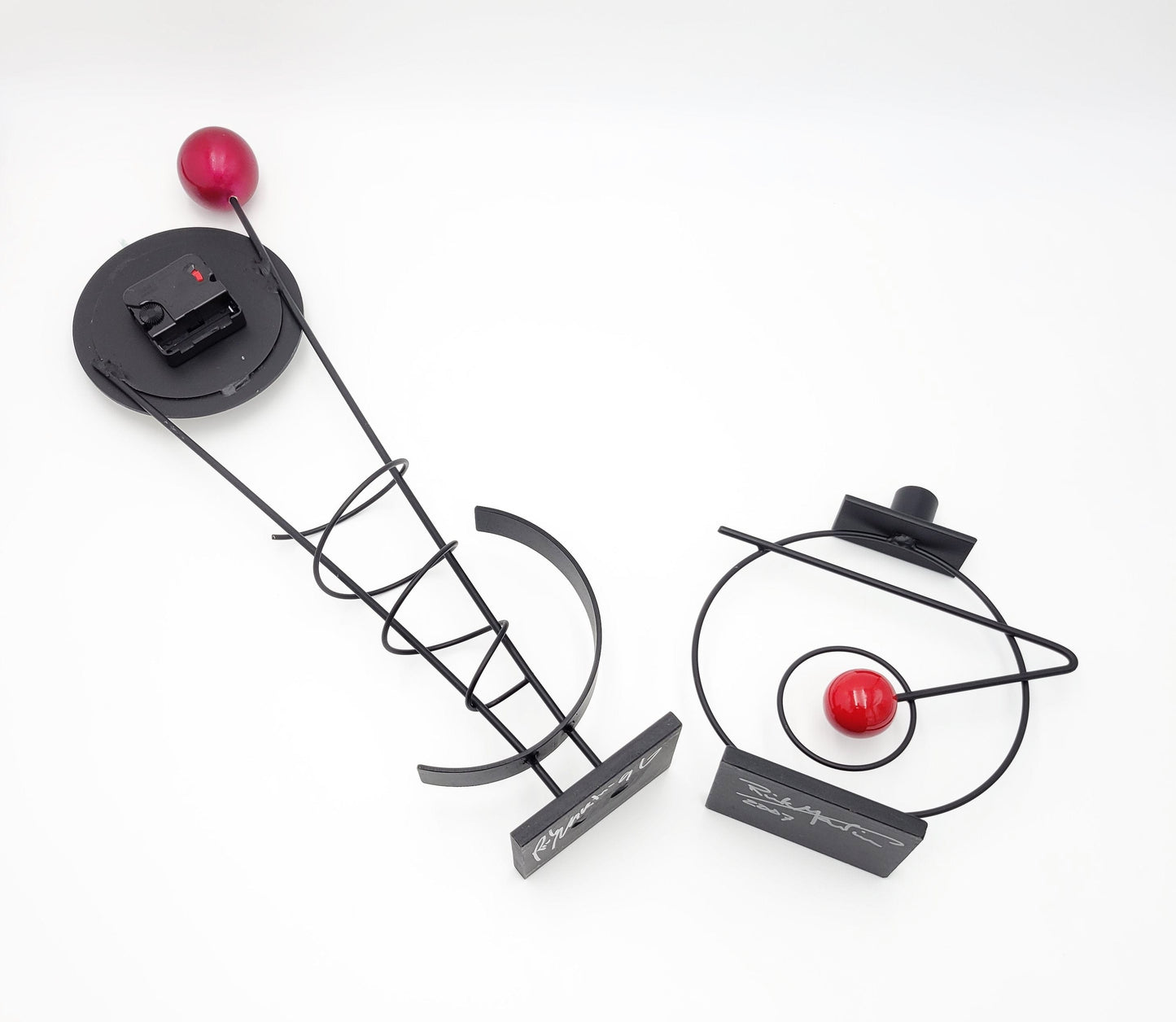 Rick Martin Clock and Candleholder Rick Martin Abstract Modernist Pop Art Memphis Style Clock & Candleholder