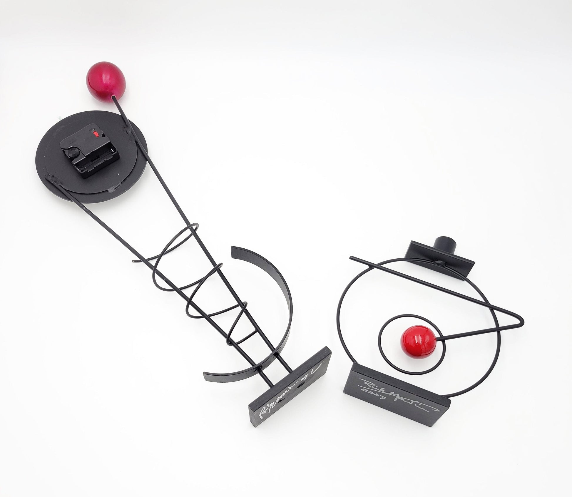 Rick Martin Clock and Candleholder Rick Martin Abstract Modernist Pop Art Memphis Style Clock & Candleholder