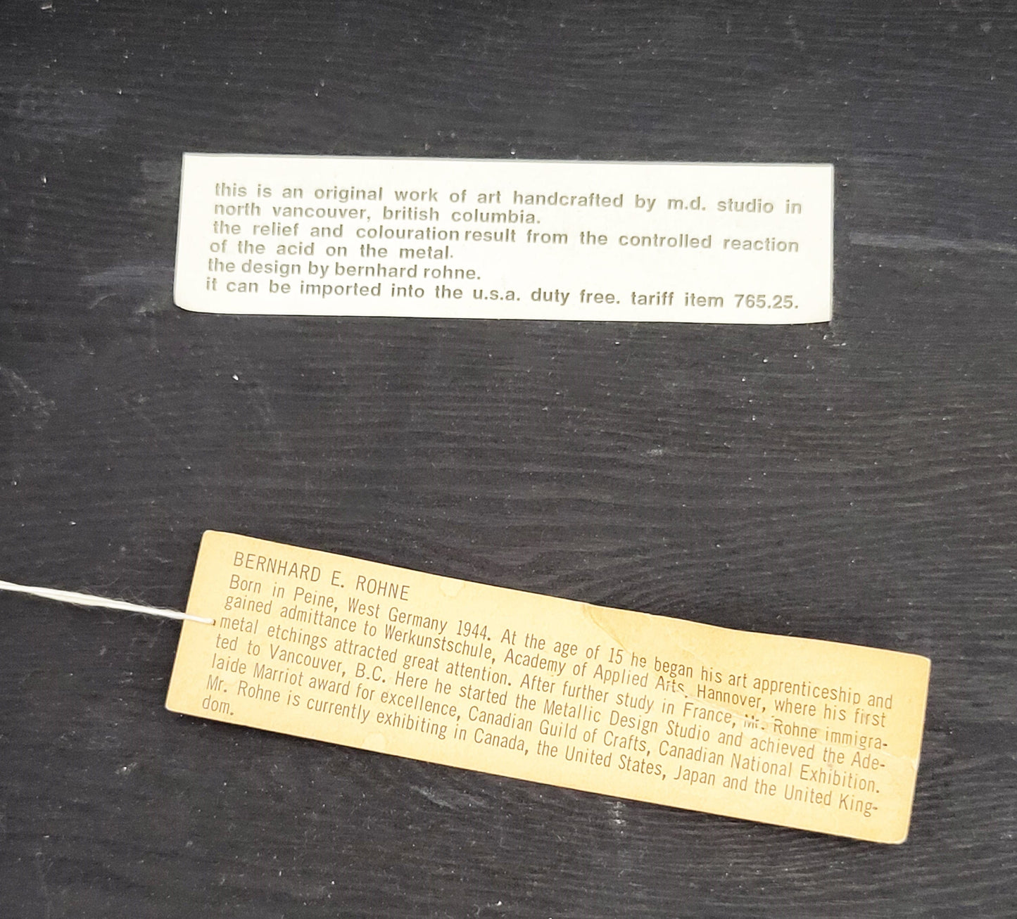 1971 Bernhard Rohne Brutalist Mixed Metal Wall Sculpture Hand Signed/Dated, multicolor, bronze, geometric - image 8 of 10