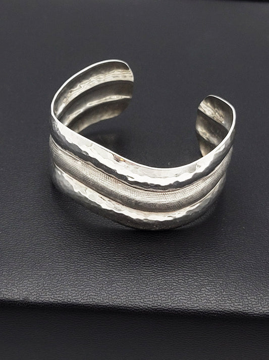 Rohner Jewelry Vintage US Designer Rohner Sterling Silver Cuff Bracelet