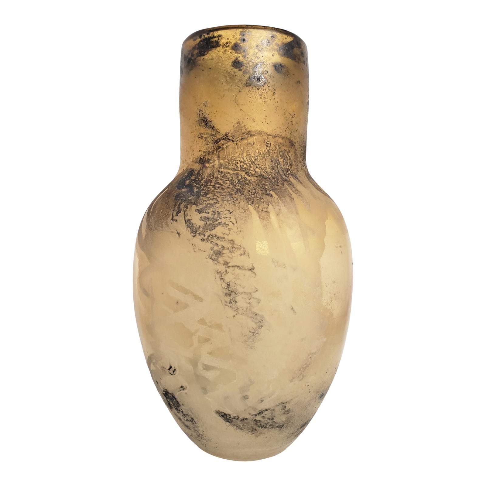 Seguso Italy Vase Rare Large Scale Mid Century Seguso Vetri d'Arte Italy Monumental Corroso Vase