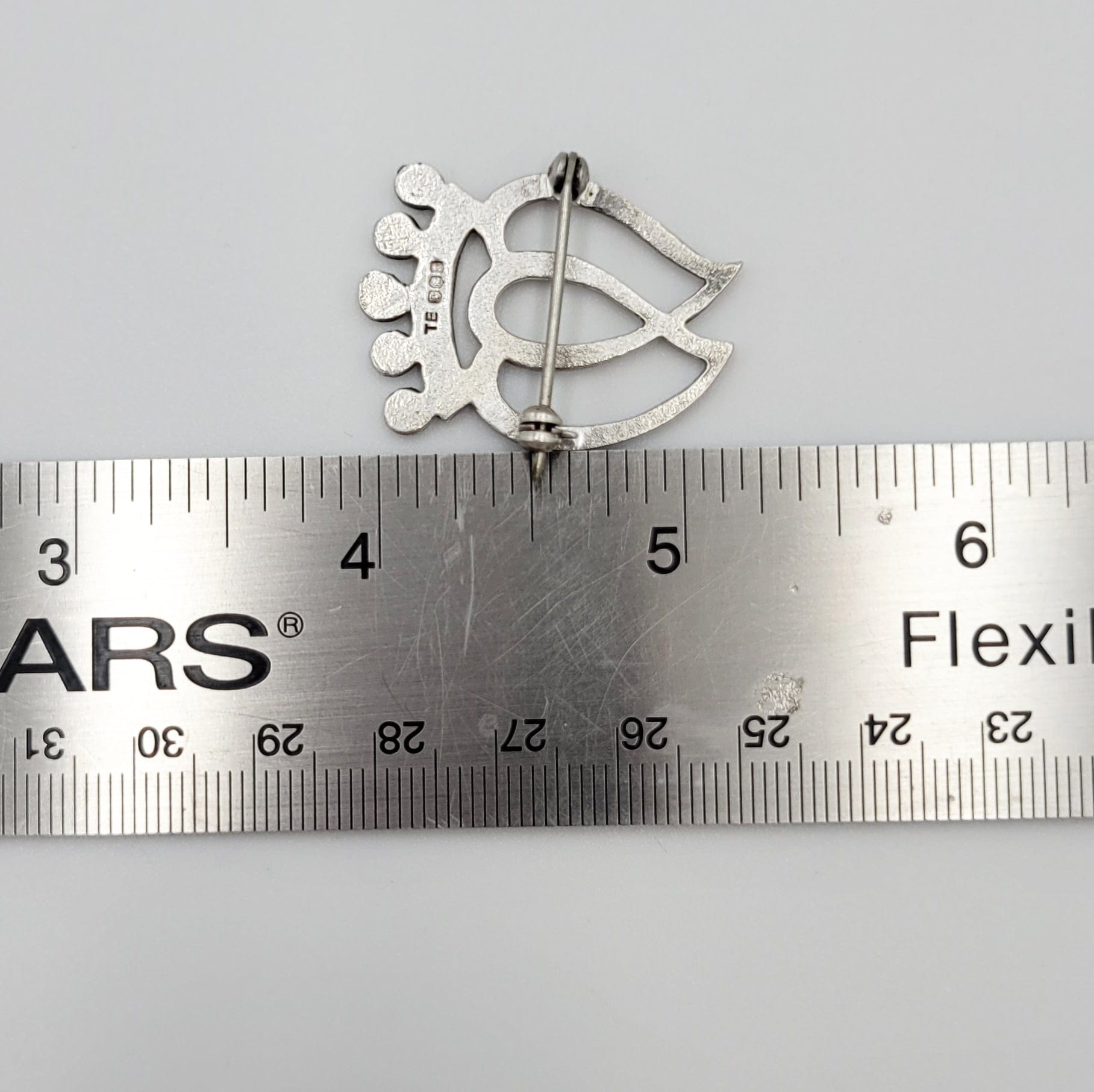 Sterling Silver Jewelry Edinburgh Scotland Designer Sterling Brooch Kilt Pin Hallmarked Dated 1988