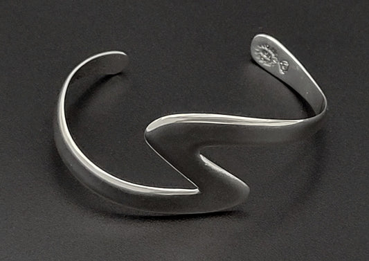 Taxco Sterling Jewelry Vintage Designer Sterling Modernist Taxco Zig Zag Cuff Bracelet