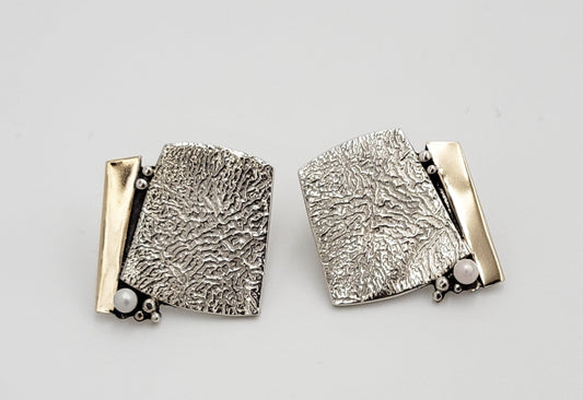 TMCMH Jewelry Artisan .925/14K Seed Pearl Artisan Earrings #3