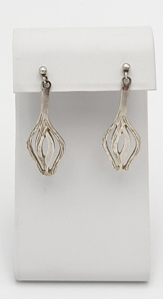TMHM Jewelry Denmark Artisan Gunvar Helleberg Vintage Sterling Earrings